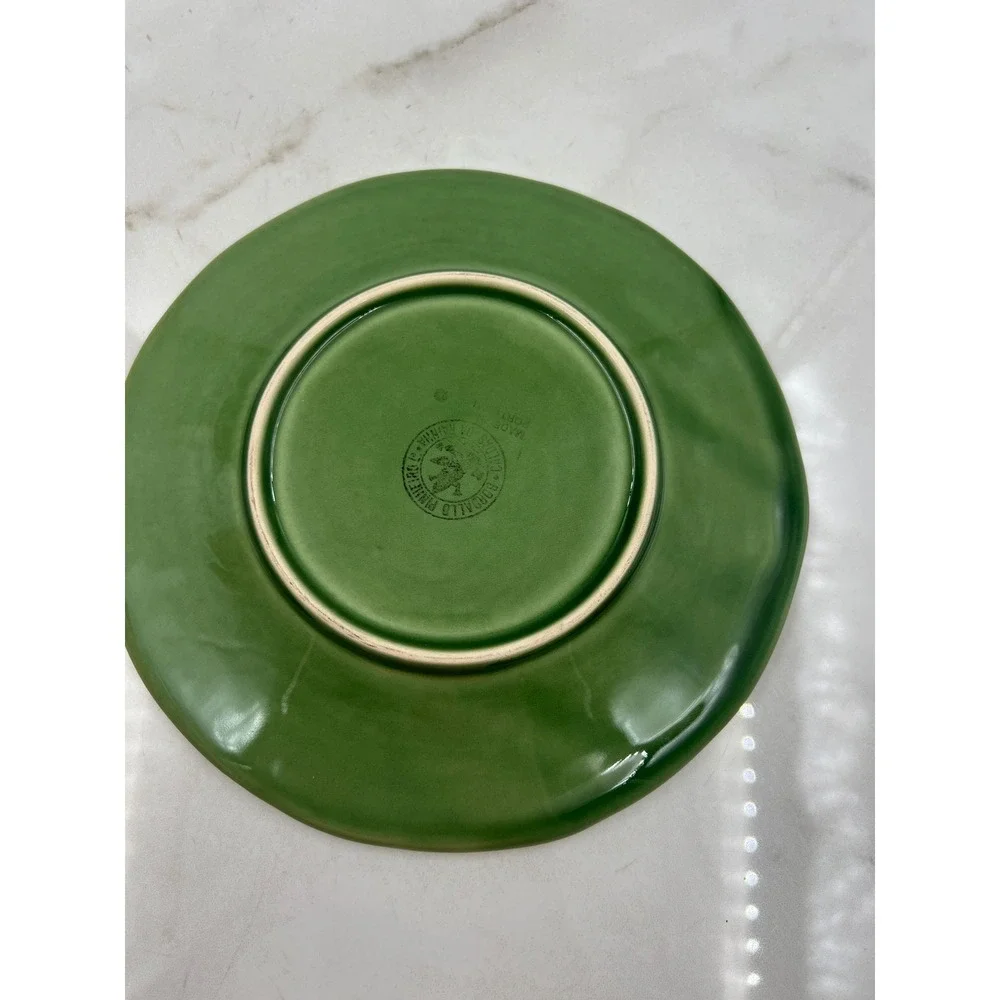 Bordallo Pinheiro Cabbage Green Tea Cup and Saucer Set Made in Portugal Ceramic